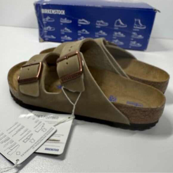 NIB • Birkenstock Arizona Soft Footbed Waxy Leather Size: 38 L7/M5- Normal Width - Picture 4 of 8